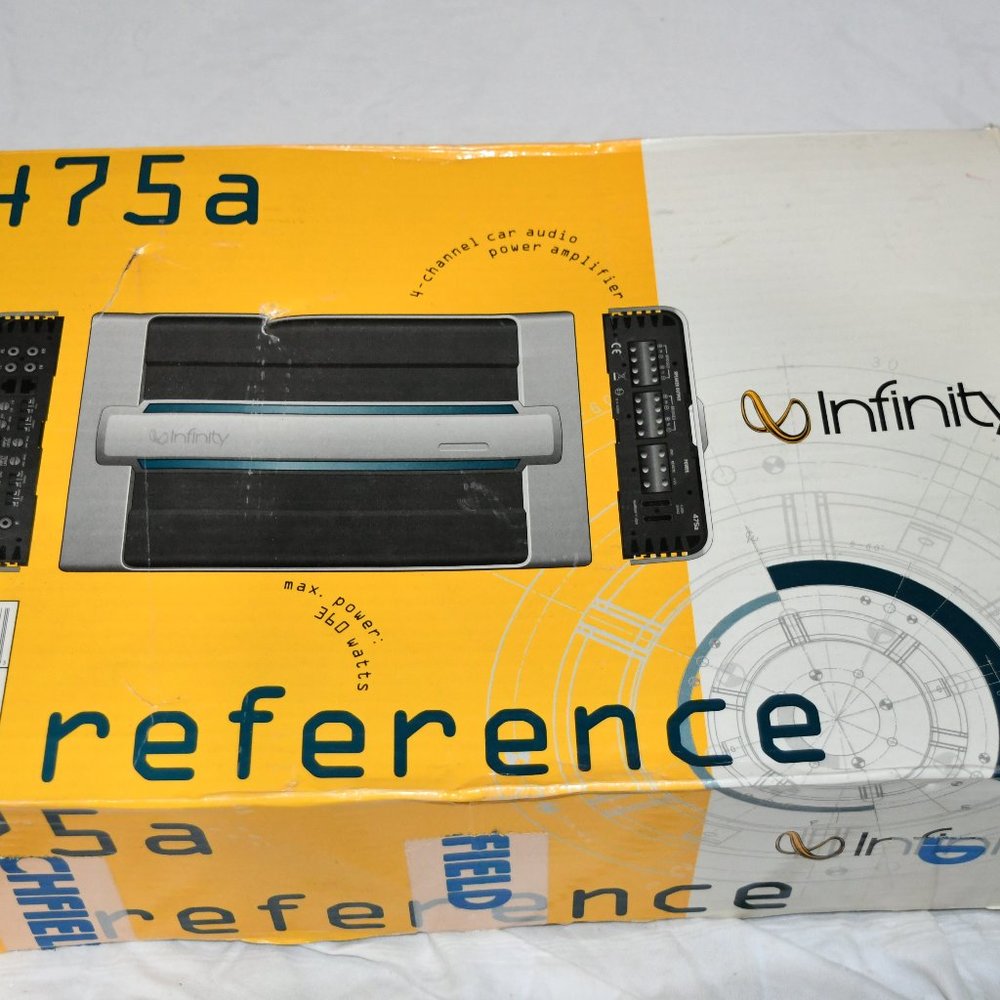 Infinity REF 475A 4-Channel 468W Max Reference Class AB Amplifier NEW RARE w5a